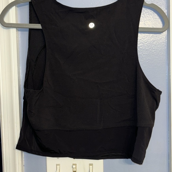 Lululemon black running tank| size 12 - Picture 2 of 3